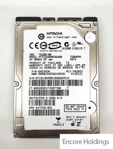 80gb Hts722080k9sa00 7.2k Rpm 2.5in Internal Sata Hard Disk Drive 447358-001 - Picture 1 of 1
