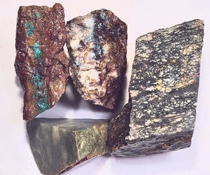 Juego de Piedras Decoradoras - Granito - Cuarzo Verde - Minerales de Cobre - Fluorita - Imagen 1 de 13