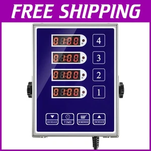 Professional Kitchen Timer Set, 4 Channels, LED Display - Picture 1 of 10
