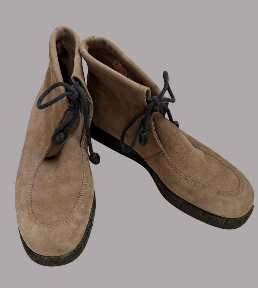 Arche Womens Taupe Suede Ankle Boots Made In France With Black Rubber Soles - Image 1 of 4