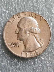 1964 D Mint Mark On Reverse ( VF ) Silver Washington Quarter, RPM ! - Picture 1 of 17