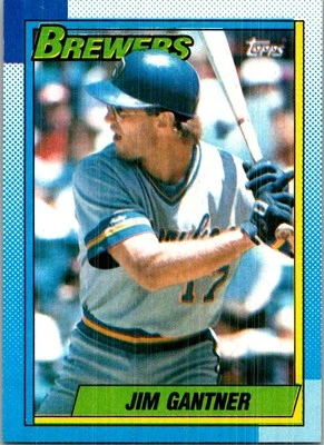 1990 Topps #417 Jim Gantner - Image 1 of 2