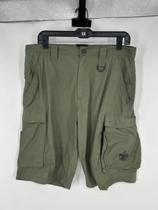 Boy Scouts Of America 100% Supplex Nylon Cargo Shorts Green Mens Adult Medium - Picture 1 of 6