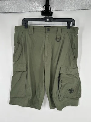 Boy Scouts Of America 100% Supplex Nylon Cargo Shorts Green Mens Adult Medium - Image 1 of 4