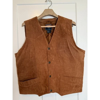 Cripple Creek Vest Mens XXL Suede Leather Western Cowboy Lined Pockets ML3061 - Image 1 of 4