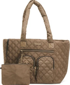 "Bolso de Viaje Joan And David 21"" Diamante Acolchado Nylon Fin de Semana $190 Nuevo" - Imagen 1 de 5