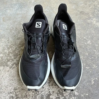Salomon Super Cross Trail Running Shoes US 9 Black White Outdoor Runner Run - image 1 of 4