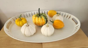 IKEA ROMANTISK White  Metal Serving Tray  Preowned  - Picture 1 of 8