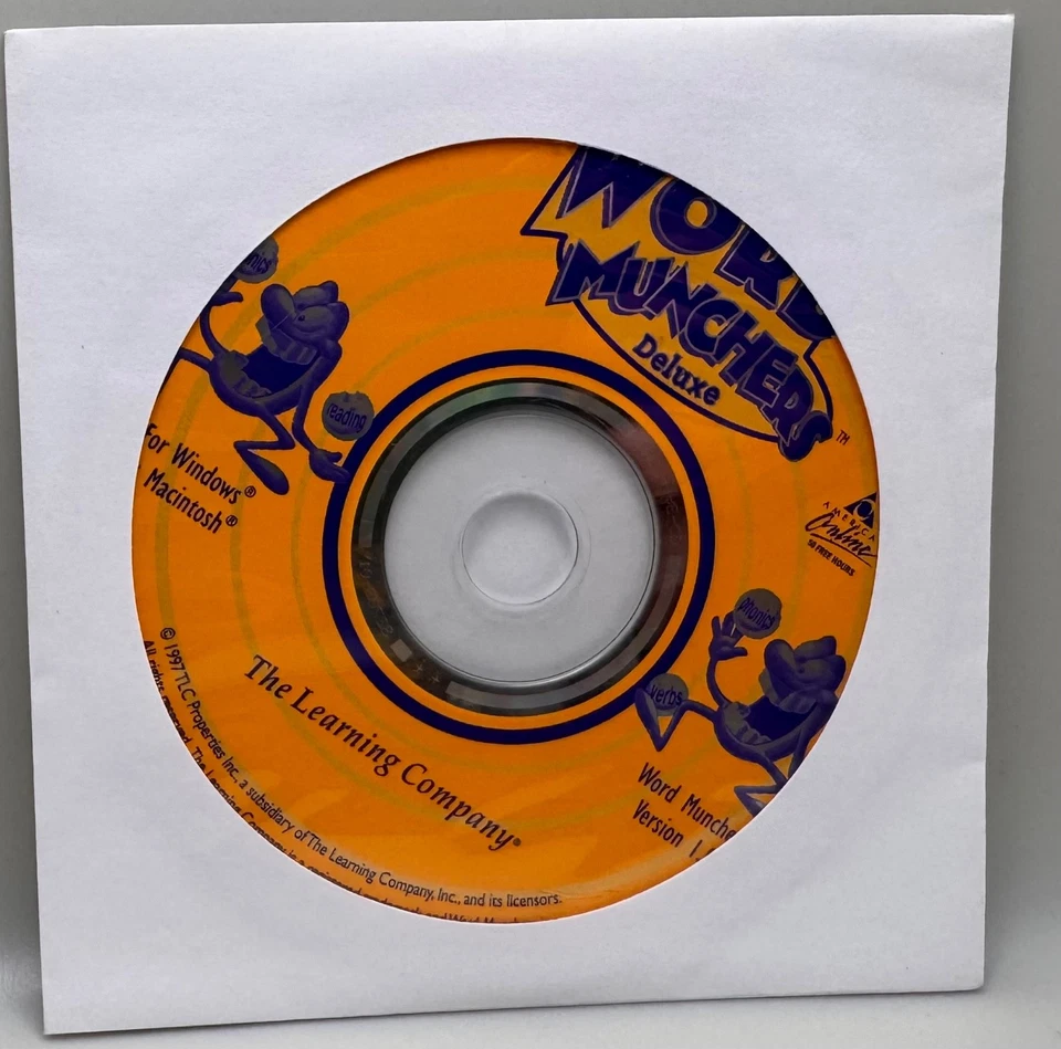 The Learning Company Word Munchers Deluxe for PC Mac CD-ROM - Image 1 of 1