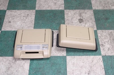 07-14 Escalade Tan Overhead Roof Entertainment System Pair Display Screen OEM OE Foto 1 de 4