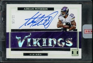 Panini Impecable Adrian Peterson 2022 Impecable Logo Automático #'d 11/15 - Sellado - Imagen 1 de 2