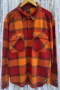 Camisa Oakley Hombre’s L 90’s Retro Cuadros 100% Algodón Franela Jengibre/Ganach NUEVA - Imagen 1 de 8