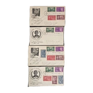 Lot of 4 Eleanor Roosevelt FDCs - 1963 First Day Covers - In Memoriam + Peace... - Bild 1 von 6