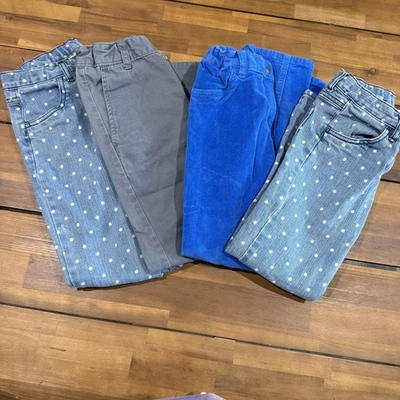 Lot of 4 Hanna Andersson Pants Jeans Size 130 and 140 EUC Organic Cotton - Image 1 of 4