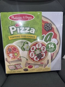 Melissa & Doug-Madera Doble Cara Pizza Topping Juegos de Lanzamiento Bolsa de Frijoles Juguete para Niños - Imagen 1 de 2