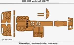 Mastercraft X-STAR 2008 plataforma de natación cabina marina almohadillas de EVA alfombrilla de piso - Imagen 1 de 21