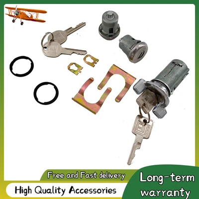 For GM Vehicles Ignition Key Switch Lock Cylinder & Door Lock Pair Set W/ Keys - Image 1 of 4