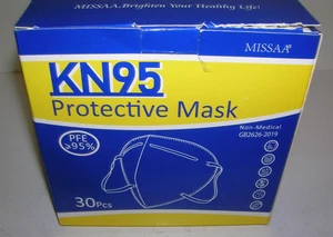 KN95 Protective Mask 30 in Box Variety Of Colors MISSAA Brand ASTM F3502 Specs - Picture 1 of 4