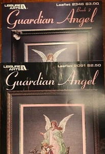 GUARDIAN ANGEL 1 and 2 Counted Cross Stitch Leisure Arts Patterns - Picture 1 of 3