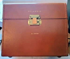 Vintage Polaroid Hard Leather Carrying Case Bag, Pre-owned, Comes with Key - Picture 1 of 9