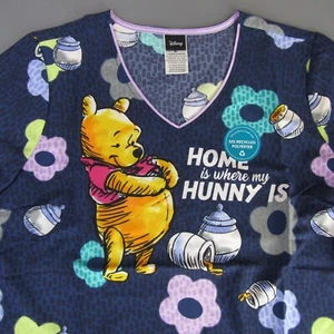 Winnie the Pooh Tooniforms Nurse Scrub Top Women's Size M NWT Disney Shirt - Picture 1 of 9