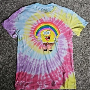 SpongeBob SquarePants Imagination Tie-Dye Shirt Sleeve Size Medium Shirt - Picture 1 of 7