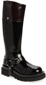 New! Jeffrey Campbell Friesian Riding Boots Black Brown Size 10 US - Picture 1 of 10
