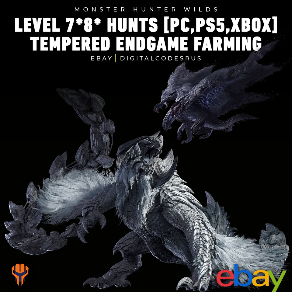 Monster Hunter Wilds: TEMPERED 7⭐ + 8⭐ FARMING  PS5/Xbox/PC - Image 1 of 1