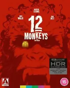 12 Monkeys (Bruce Willis Brad Pitt) Twelve New 4K Ultra HD Region B Blu-ray - Picture 1 of 1