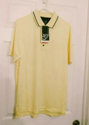 Polo de golf Zero Restriction Eagle Tour Series talla mediana amarillo manga corta Foto 1 de 4