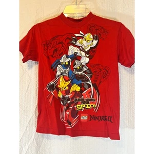 LEGO Ninjago Graphic Tee Jump Kick and Spin Red Short Sleeve Boys Small - Picture 1 of 7