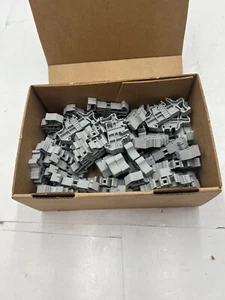 Box of 50 Genuine Eaton Snap-On End Stop Bracket XBAES35F for 35mm Rail - Picture 1 of 10