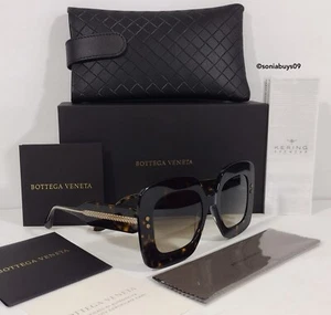 Occhiali da sole donna Bottega Veneta oversize quadrati, avana, marrone sfumato - Foto 1 di 13