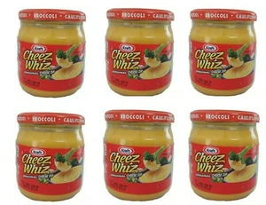 (6 JARS/15oz) KRAFT CHEEZ-WHIZ ORIGINAL Cheez Whiz CHEESE DIP   - Picture 1 of 5
