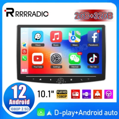 2+64 1DIN 10.1 Zoll Android 13 Autoradio mit Apple Carplay GPS DSP BT WIFI DAB+ - Bild 1 von 4