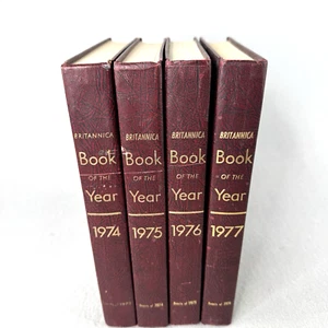 Lot of 4 Encyclopedia Britannica Book of the Year Volumes 1974 to 1977 - Bild 1 von 9