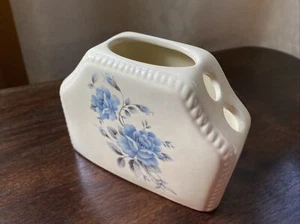 V B ATHENA USA porta spazzolino da denti rasatura blu grigio rose bianco sporco porcellana raro - Foto 1 di 11