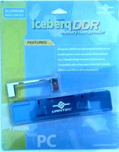 Vantec Iceberq (DDR-A1A) Aluminium DDR Memory Heatspreader for Older Computers - Picture 1 of 2