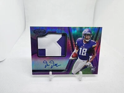 2020 Certified Justin Jefferson Freshman Fabric Purple Rookie Card#216 #/10 - Image 1 of 3