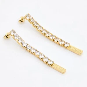 Ted Baker Earrings Mellsie Yellow Gold Crystal Drop TBJ3662-02-02 - Picture 1 of 5