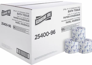 Standard Bath Tissue 3" X 4" 2-Ply, 400 Sheets per Roll, 96 Rolls Per Pack - Picture 1 of 11