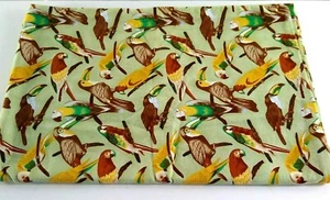 Parrot Toucan Standard Pillowcase Light Green Brown Yellow Tropical Bird Aviary - Picture 1 of 4
