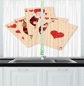 Alice in Wonderland Kitchen Curtains 2 Panel Set Window Drapes 55" X 39" - Picture 1 of 11