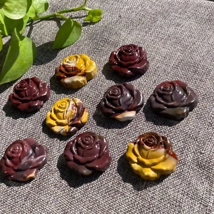 Natural Mookaite Jasper Quartz rose skull hand carved crystal reiki healing 1PC - Picture 1 of 15