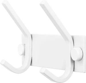 Coat Rack Wall Mount White,Coat Hooks Wall Mounted,Wall Coat Hanger,Hook Rack,2 - Picture 1 of 12