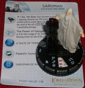 SARUMAN #028 #28 LOTR Fellowship of the Ring HeroClix Rare lord power rings - Picture 1 of 1