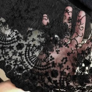 Organza Dentelle Maille Broderie Tissu Floral Brillant pour Mariage Robe Rideau - Picture 1 of 11