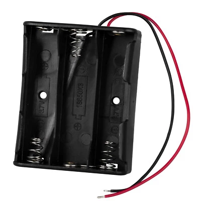 18650 Battery 3 Slot Holder 3.7V Li-ion Plastic Series Case 2 Wire Leads Box - Image 1 of 4