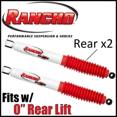 Par de amortiguadores de gas traseros Rancho RS5000X 1983-1997 Ford Ranger 2x2 con elevación de 0" Foto 1 de 3