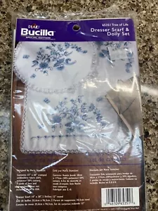 "Tree of Life" ©2002 Bucilla Special Edition Stamped Dresser Scarf and doily set - Picture 1 of 2